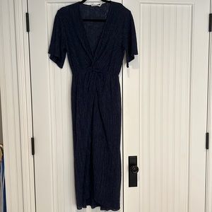 All In Favor midi blue dress